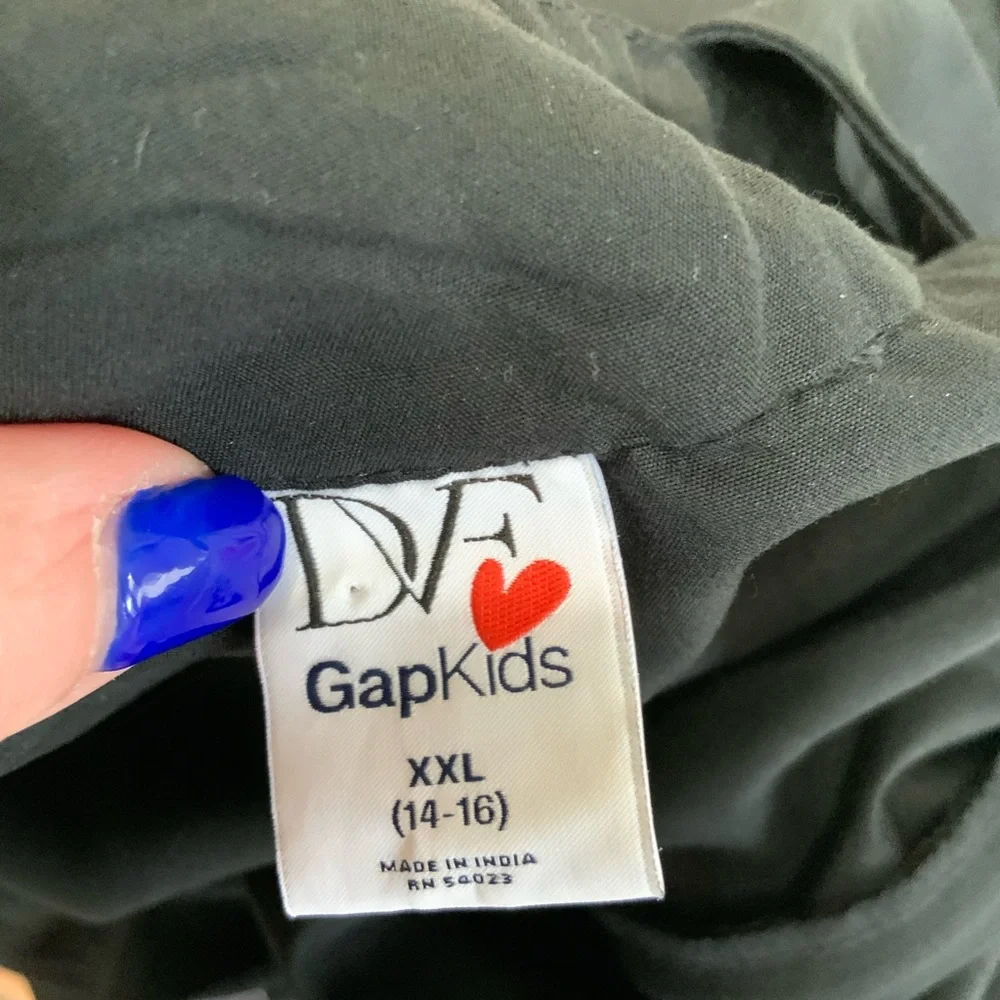 NWT‎ Diane Von Furstenberg DVF x Gap Kids Girls XXL 14/16 Black Jumpsuit Patch